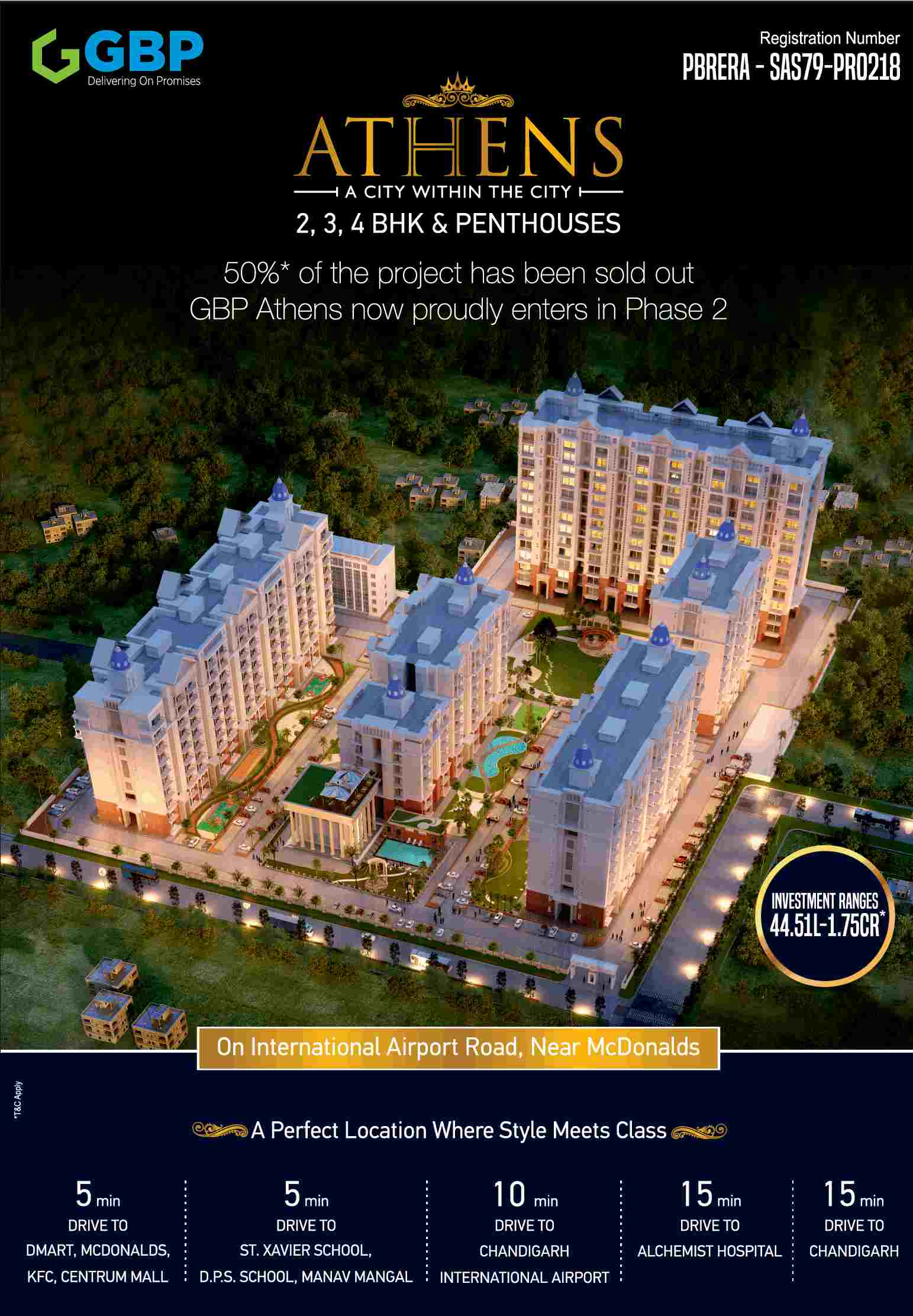 Live in a perfect location where style meets class at GBP Athens in Chandigarh Update
